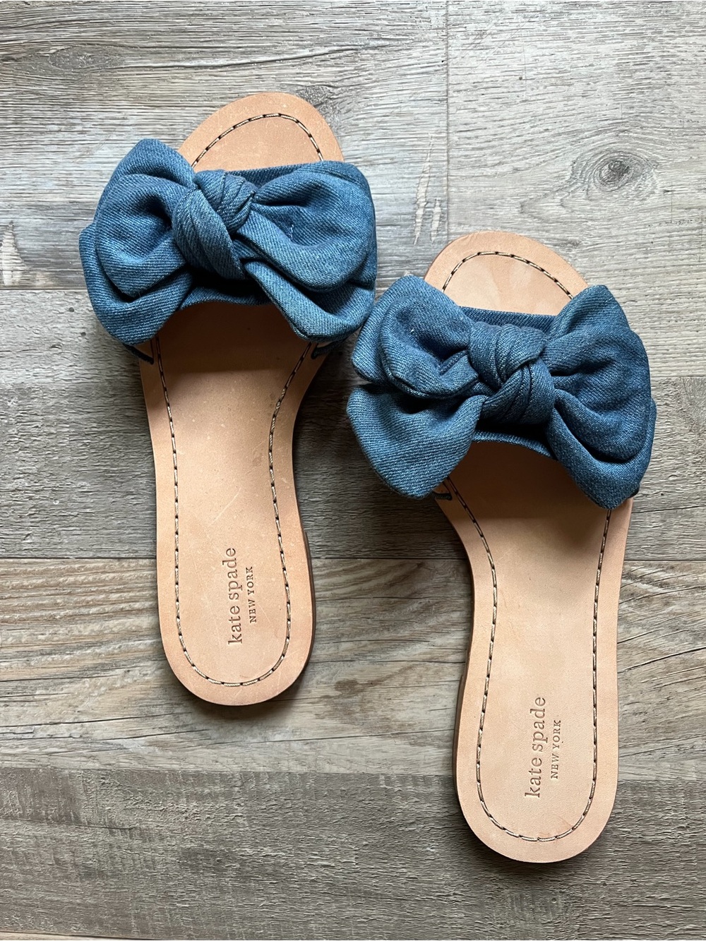 NWOT Kate Spade New York Sasha Denim Now Slide Slide Sandals Size 10